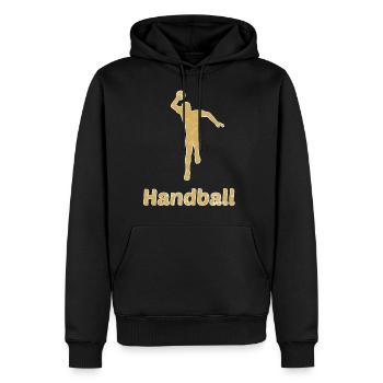 Håndbold Håndbold - Herre Premium økologisk hoodie - sort - Foran - Nico (187cm)