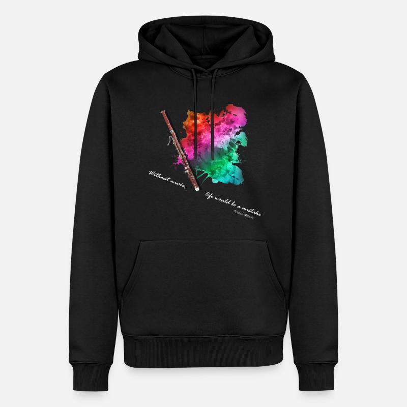 Fagott - Männer Premium Bio Hoodie - Schwarz