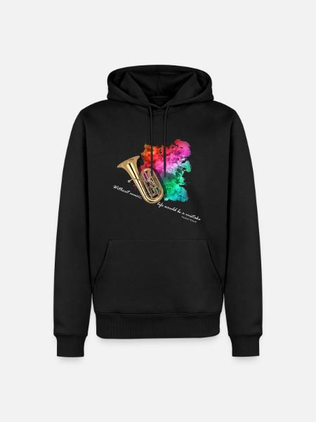 tuba - Sweat à capuche Premium bio Homme - noir