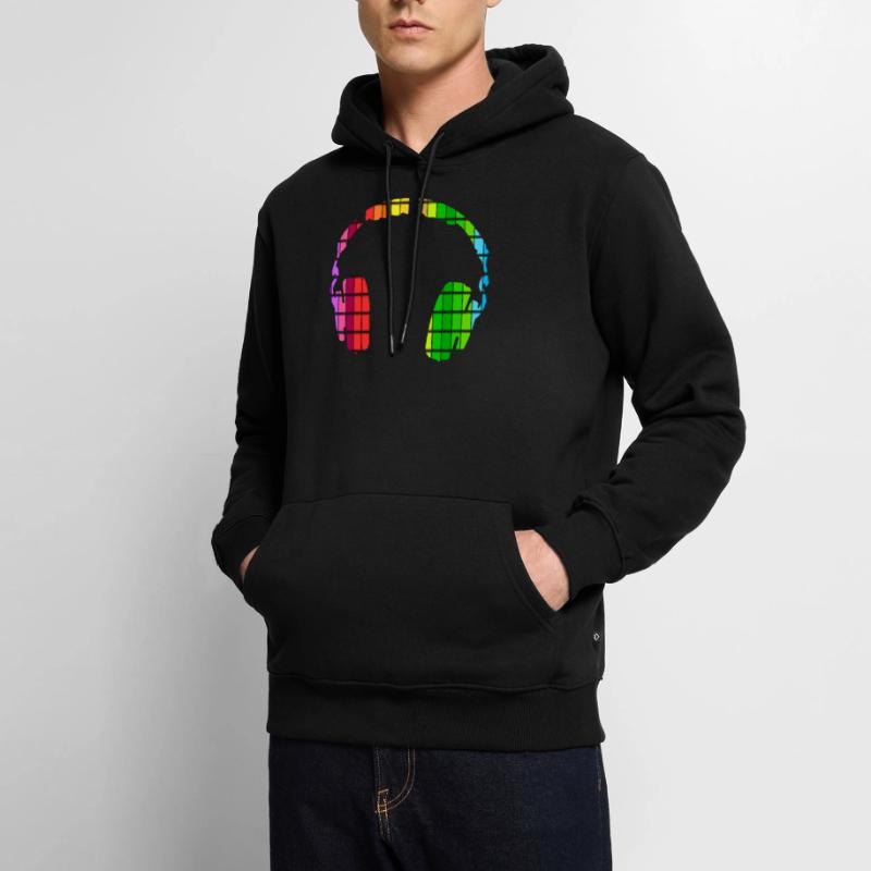 Headset, Kopfhörer, DJ, Equalizer, Geschenk, Disco Männer Premium Bio Hoodie