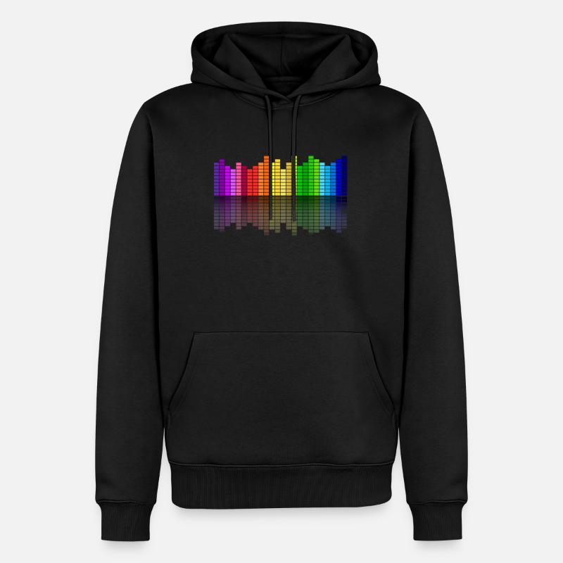 Equalizer, Geschenk, Disco, Musik, DJ - Männer Premium Bio Hoodie - Schwarz