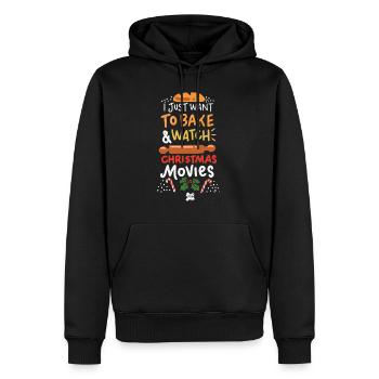 bake christmas gift idea winter xmas santa claus - Männer Premium Bio Hoodie - Schwarz - Vorne - Nico (187cm)