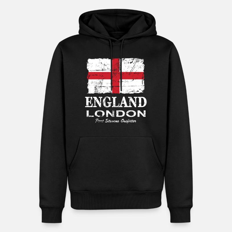 Drapeau angleterre - drapeau angleterre - Sweat à capuche Premium bio Homme - noir