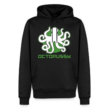 Oktopus - Männer Premium Bio Hoodie - Schwarz - Vorne - Nico (187cm)