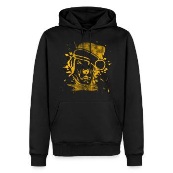 Chien de noel - Sweat à capuche Premium bio Homme - noir - Devant - Nico (187cm)