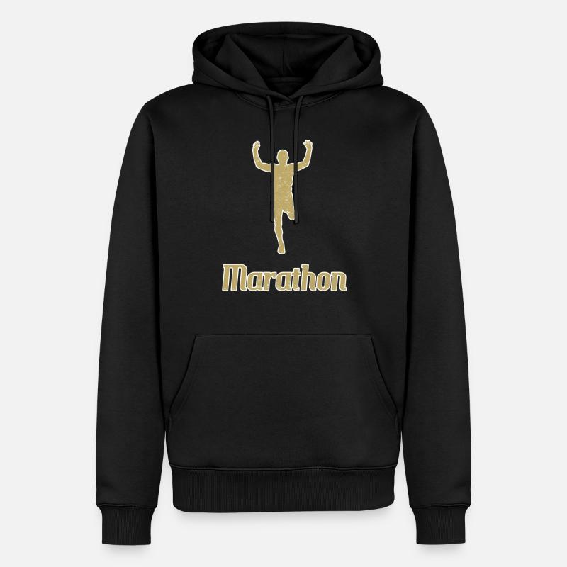 Marathon marathon coureurs - Sweat à capuche Premium bio Homme - noir