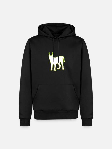 Luchs - Männer Premium Bio Hoodie - Schwarz