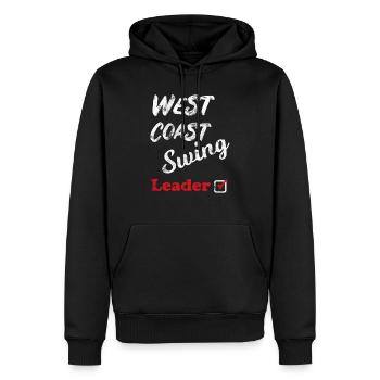 West Coast Swing Leader Follower Workshop Gift - Men’s Premium Organic Hoodie - black - Front - Nico (187cm)