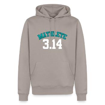 Mathe Formeln Winkel Mathematik Rechnen Zahlen - Männer Premium Bio Hoodie - Taupe - Vorne - Nico (187cm)