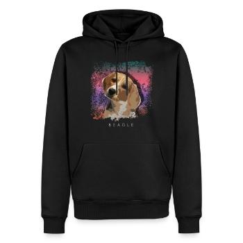 Beagle Hund - Männer Premium Bio Hoodie - Schwarz - Vorne - Nico (187cm)