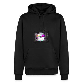 Pas de signal - Sweat à capuche Premium bio Homme - noir - Devant - Nico (187cm)
