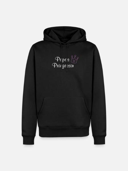Papas Prinzessin - Männer Premium Bio Hoodie - Schwarz