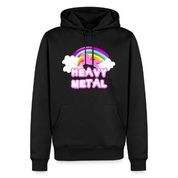 heavy metal - Sweat à capuche Premium bio Homme - noir - Devant - Nico (187cm)