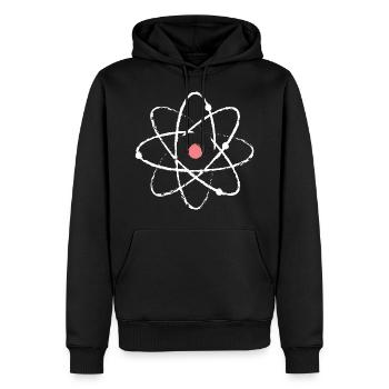 Physique Atome - Sweat à capuche Premium bio Homme - noir - Devant - Nico (187cm)