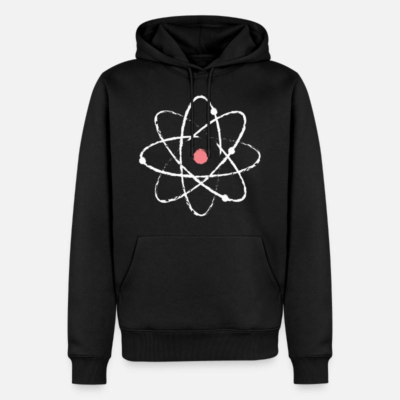 Physik Atom - Männer Premium Bio Hoodie - Schwarz