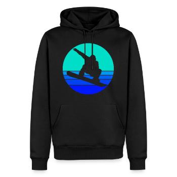 Winter snowboard - Men’s Premium Organic Hoodie - black - Front - Nico (187cm)