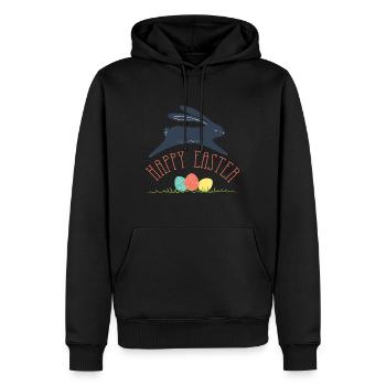Happy Easter - Männer Premium Bio Hoodie - Schwarz - Vorne - Nico (187cm)