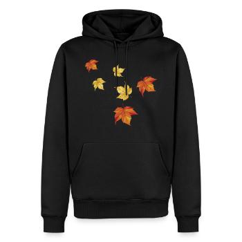 Ahorn Blätter im Herbst - Männer Premium Bio Hoodie - Schwarz - Vorne - Nico (187cm)