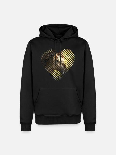 Chevaux - Sweat à capuche Premium bio Homme - noir