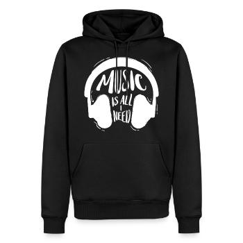 Musique Pop Rock Party cadeau Shirt Jazz Classique - Sweat à capuche Premium bio Homme - noir - Devant - Nico (187cm)