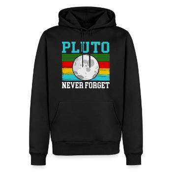 Pluto Planet Univers Galaxie Cosmonaute - Sweat à capuche Premium bio Homme - noir - Devant - Nico (187cm)