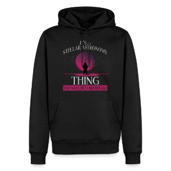 Astronomie - Männer Premium Bio Hoodie - Schwarz - Vorne - Nico (187cm)