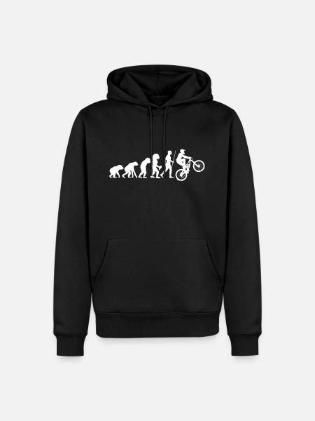 Fahrrad Evolution - Männer Premium Bio Hoodie - Schwarz
