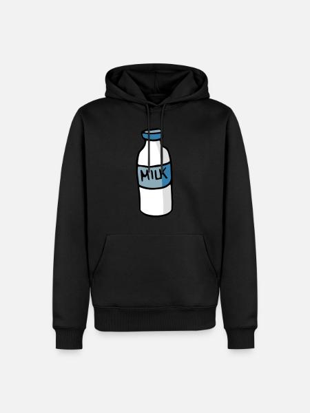 milk - Men’s Premium Organic Hoodie - black
