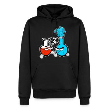 Chimie - Sweat à capuche Premium bio Homme - noir - Devant - Nico (187cm)