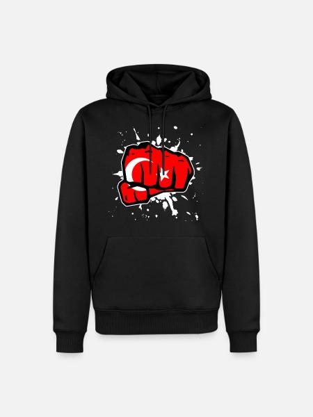 Turkey fist - Men’s Premium Organic Hoodie - black