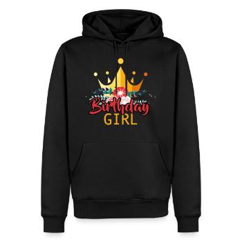 Anniversaire Anniversaire Anniversaire Fille - Sweat à capuche Premium bio Homme - noir - Devant - Nico (187cm)