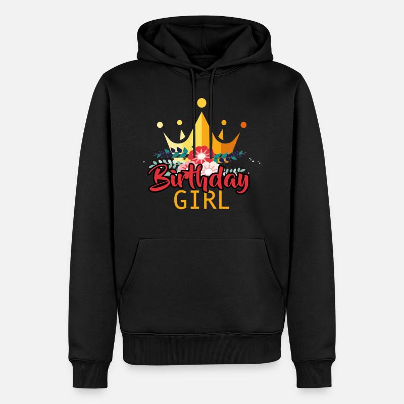 Fille d’anniversaire - Sweat à capuche Premium bio Homme - noir