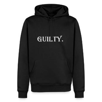 Ich bin schuldig! Guilty all the same - Männer Premium Bio Hoodie - Schwarz - Vorne - Nico (187cm)