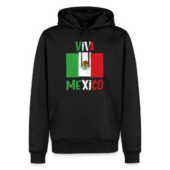 Drapeau mexicain pays mexicain mexique nation - Sweat à capuche Premium bio Homme - noir - Devant - Nico (187cm)