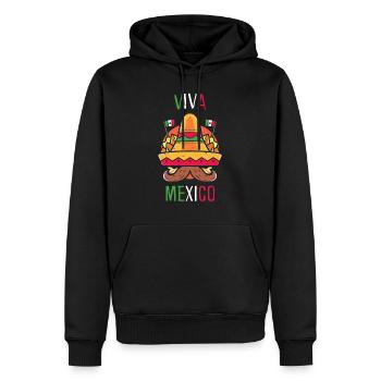 Sombrero mexico racines mexicaines mexicain - Sweat à capuche Premium bio Homme - noir - Devant - Nico (187cm)