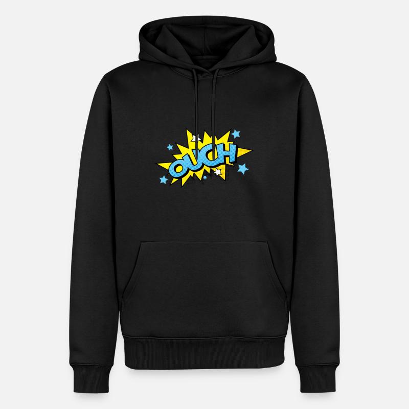Comic Comicstyle Comic-Strips Nerd Superheld - Männer Premium Bio Hoodie - Schwarz