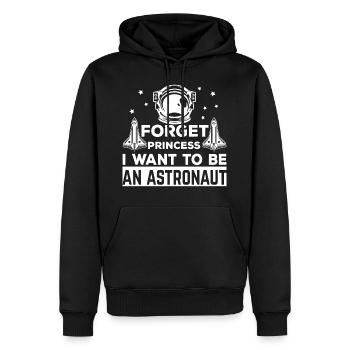 Astronaute fusée spatiale - Sweat à capuche Premium bio Homme - noir - Devant - Nico (187cm)