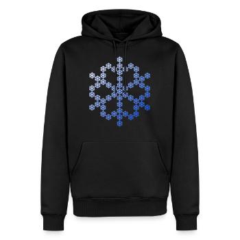 Flocon de neige de flocon de neige - Sweat à capuche Premium bio Homme - noir - Devant - Nico (187cm)