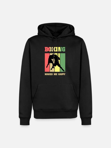 boxen boxer boxkampf - Männer Premium Bio Hoodie - Schwarz