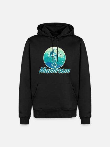 Pilze - Männer Premium Bio Hoodie - Schwarz