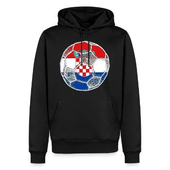 Croatie Football - Sweat à capuche Premium bio Homme - noir - Devant - Nico (187cm)