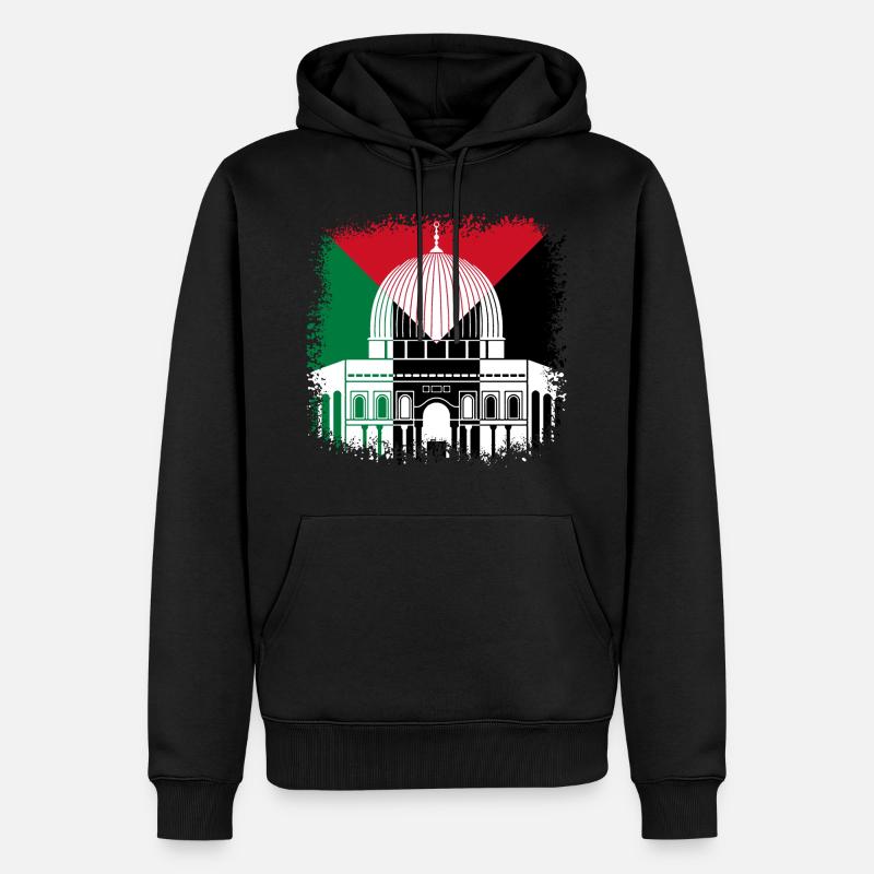 Mosquée palestinienne - Sweat à capuche Premium bio Homme - noir