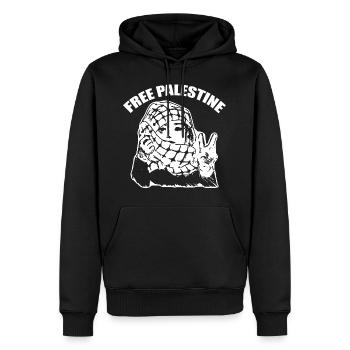 Palestina Peace - Männer Premium Bio Hoodie - Schwarz - Vorne - Nico (187cm)