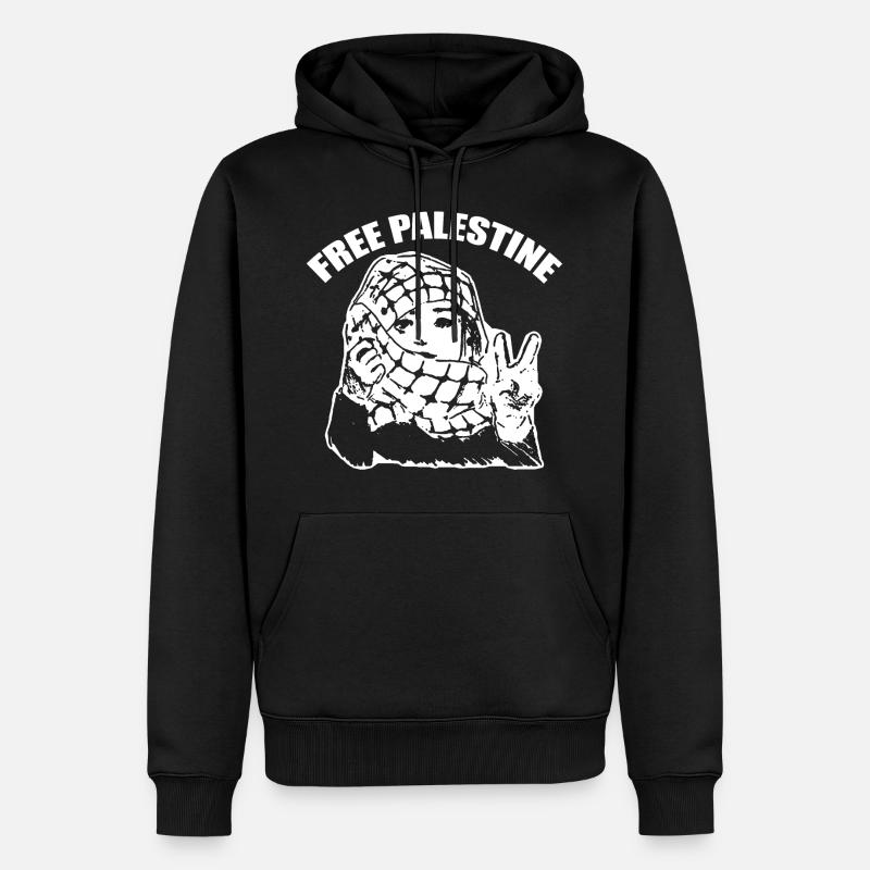 Palestina Peace - Männer Premium Bio Hoodie - Schwarz