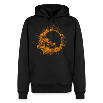 football - Sweat à capuche Premium bio Homme - noir - Devant - Nico (187cm)