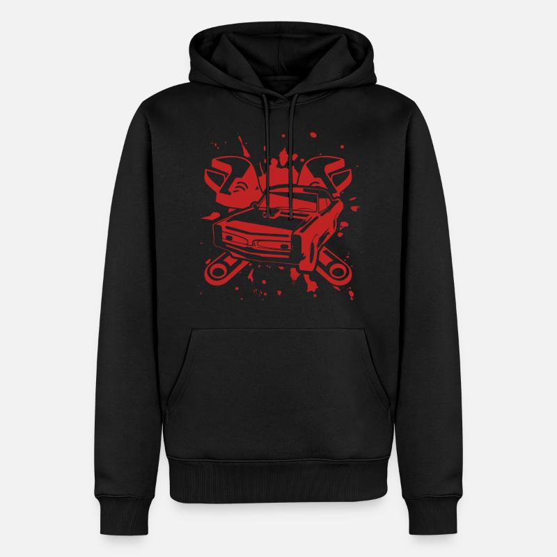 Mécanicien automobile - Sweat à capuche Premium bio Homme - noir