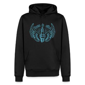 Tuner moto tuner voiture aile d'allumage - Sweat à capuche Premium bio Homme - noir - Devant - Nico (187cm)