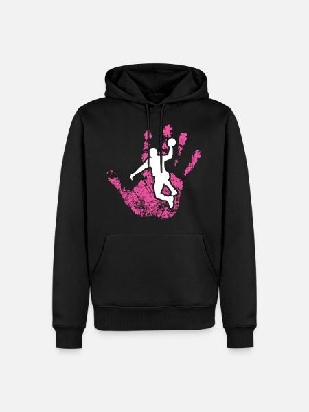 handball - Sweat à capuche Premium bio Homme - noir