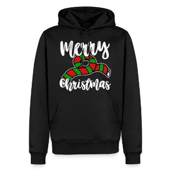 Joyeux Noël foulard Noël Marché de Noël - Sweat à capuche Premium bio Homme - noir - Devant - Nico (187cm)