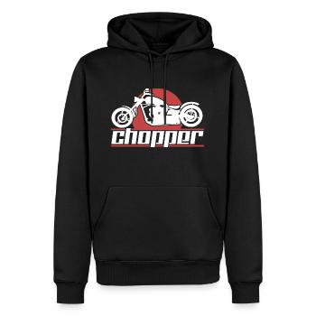 Moto choppers - Sweat à capuche Premium bio Homme - noir - Devant - Nico (187cm)